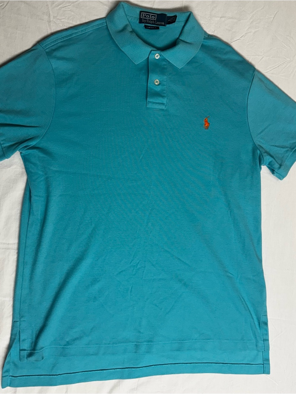 Polo by Ralph Lauren Turquoise Polo with Orange Pony